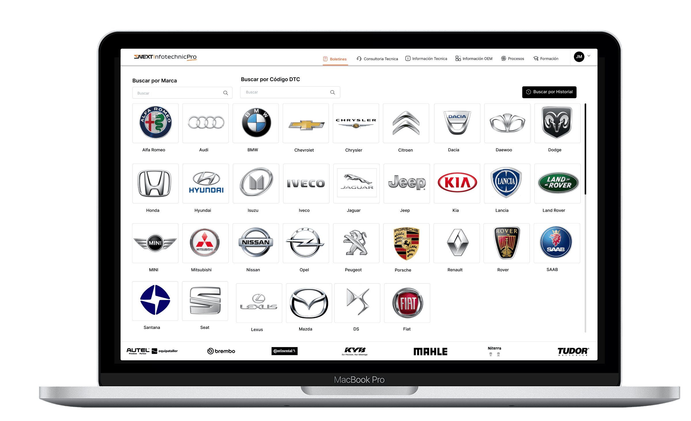 Plataforma de información técnica para talleres