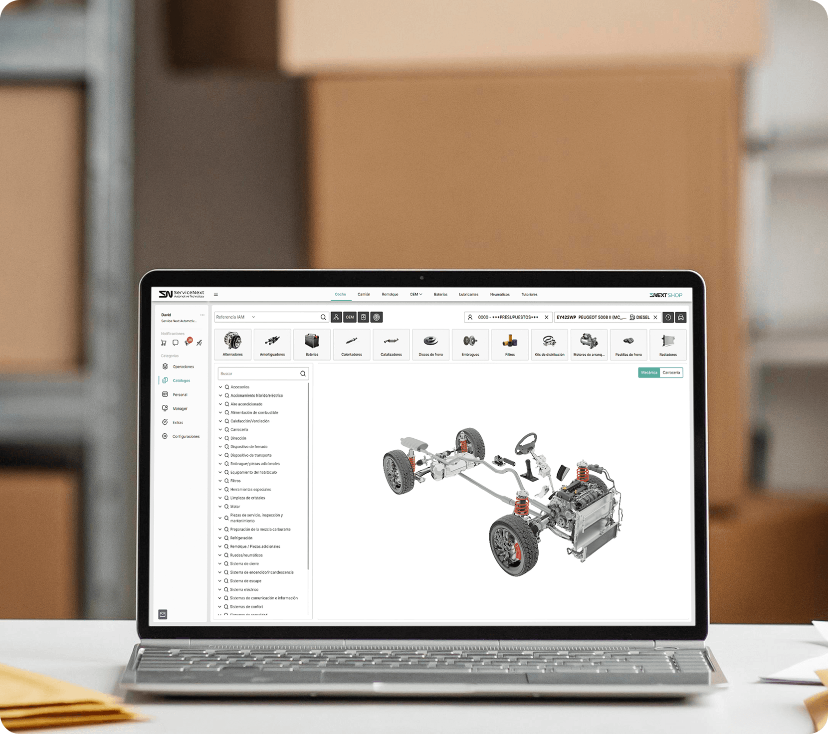 Catálogo digital de recambios para distribuidores