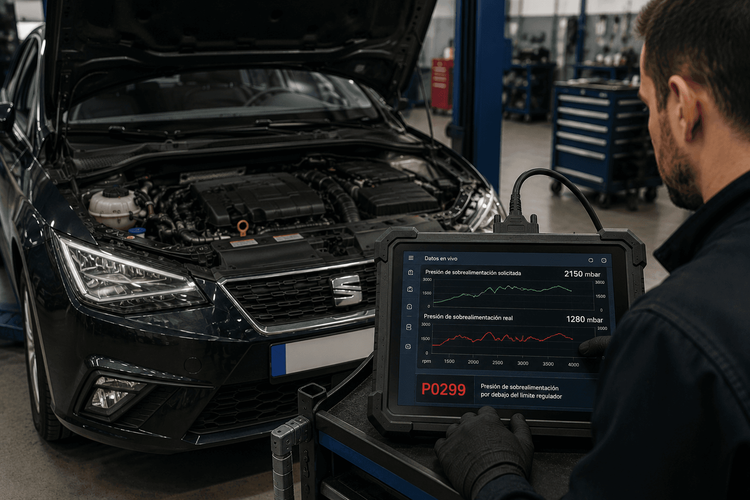 Error P0299 en SEAT Ibiza: Cómo diagnosticar la falta de presión del turbo
